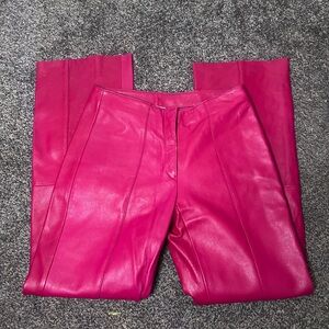 Wilson’s Leather Hot Pink Leather Pants Barbiecore Hannah Montana Biker Chic